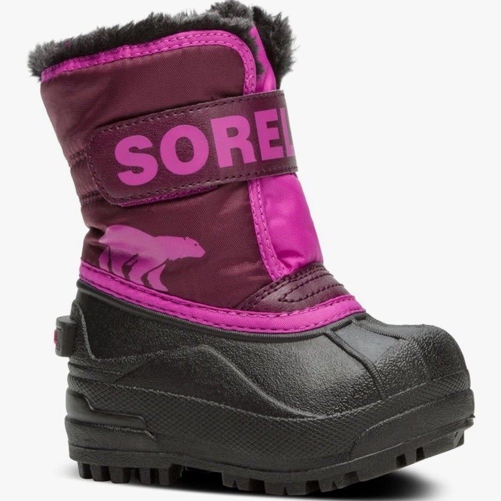 Sorel Kids' Fuchsia and Black Winter Boots